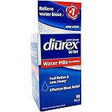 Diurex Ultra Re-Energizing Water Pills - Relieve Water Bloat - Feel Better & Less Heavy - 80 Count