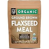 FGO Organic Ground Brown Flaxseed Meal, Cold Milled, Grown in USA, 32oz (Pack of 1)