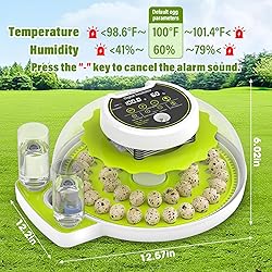 Quail Egg Incubator for Hatching 40 Quail Eggs with