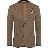 PJ PAUL JONES Men Tweed Blazer Wool Herringbone Sport Coat Jacket Vintage Blazers Suit Jackets