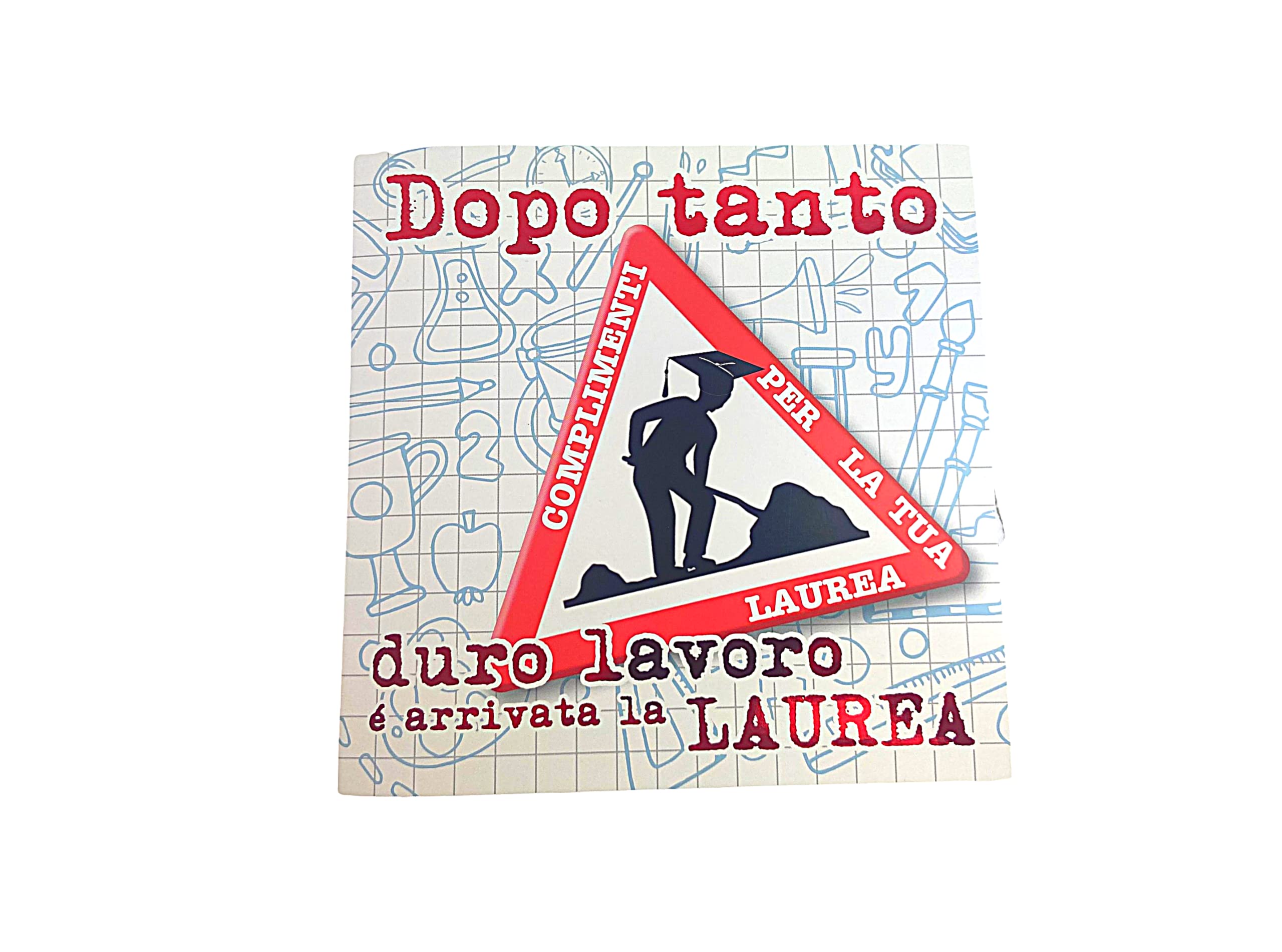 LINA OFFICINE GRAFICHE CREATIVE Graduation Card, 3D Gifts for Men or Women, Graduation Decorations, Funny Gadgets, Engineer, Nursing, Lawyer, 6" x 6" - (SEMAHOOR), 11-151