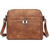 MASINTOR Crossbody Purse Bags for Women, Multi-Pocket Soft Leather Shoulder Purse with Tassel, Lightweight Travel Handbag