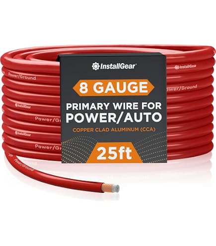 50 ft ccA 10 gauge Oversized green Power ground Wire Sky High car Audio