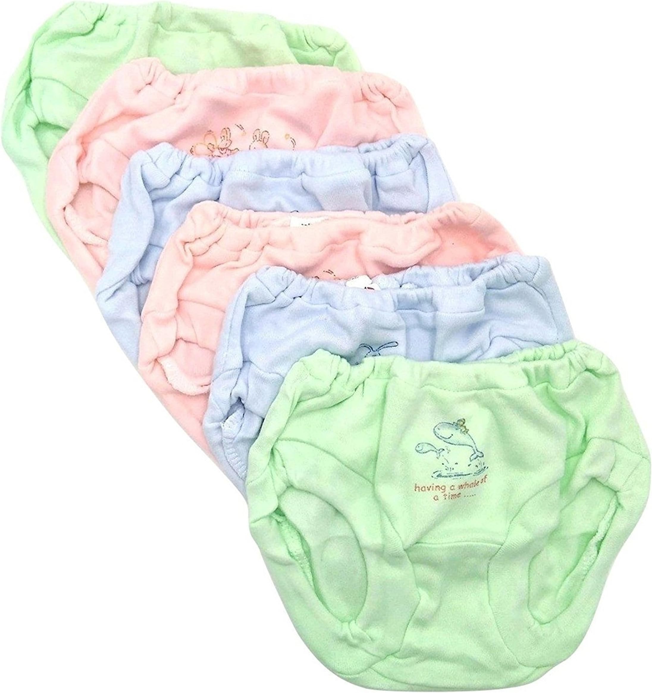 Baby Bucket Soft Cotton Baby Girl's & Boy's Panties Set of 6 (6 โ 12 Months)