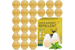 ENBABBOR 24 Pack Deer Repellent, Rabbit Repellent Outdoor, Ready to Use Natural Deer Deterrent Pouches for Plant -Lasting Protection for Garden, Tree, Yard, Farm, Backyard, Lawn, Safe for Human Pets Plants