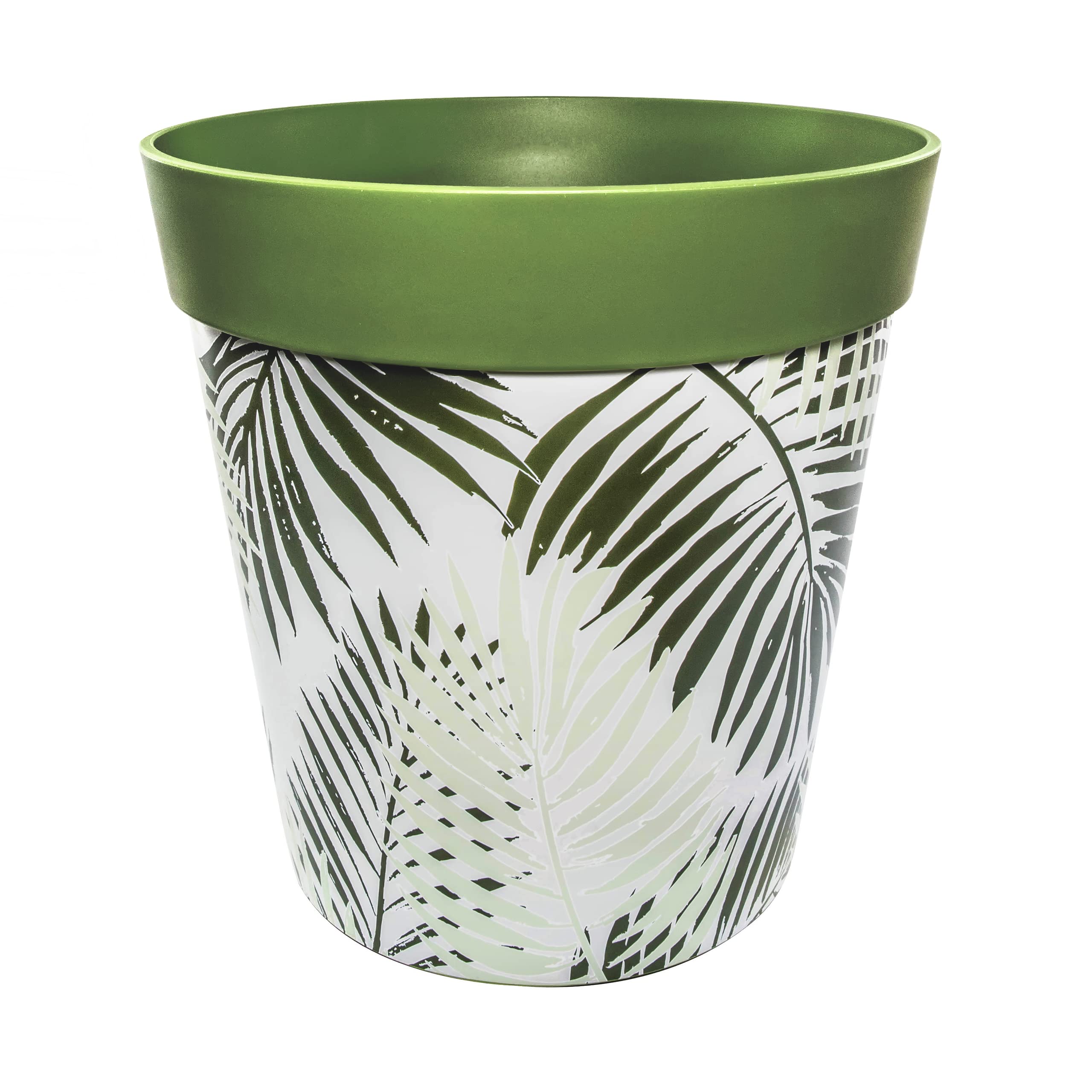 Hum Flowerpots, 25cm, Various Patterns Colours and Sizes, Indoor/Outdoor Plastic Plant Pot, Green Fern โ image 1