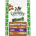Greenies Gingerbread Flavor Large Size, Veterinarian-Recommended for Dental Care, Dog Treat Chews, Great Holiday Dog Stocking Stuffers, Limited Edition, 12 oz. Pouch (8 Treats)