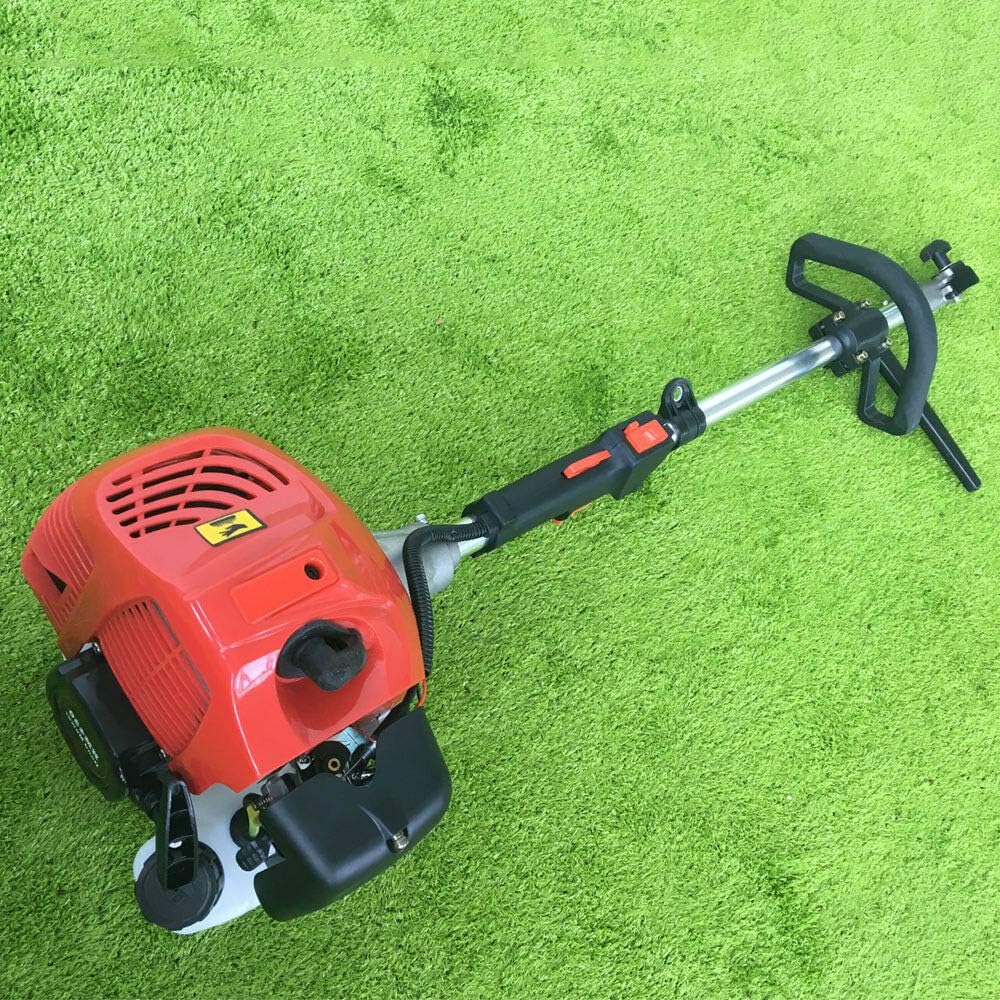 SHIOUCY 2.3HP 52CC GAS Power Hand Held Cleaning Sweeper Broom Driveway Artificial Grass Garden Sweeping Brush Outdoor Broom