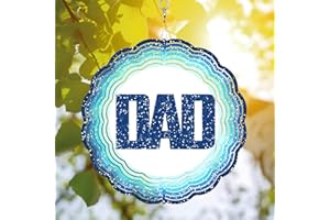 64DECALS 64memory Father's Day Wind Spinner, Dad Wind Spinner Hanging for Yard and Garden, Unique Gift Wind Spinner, 3D Hanging Wind Spinner Outdoor, Cute Dad Wind Spinner