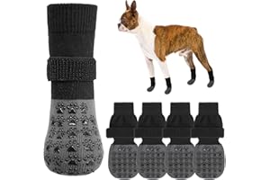 SCENEREAL Dog Socks to Prevent Licking Paws for Hardwood Floors Anti Slip, Dog Grippy Socks Shoes for Senior Small to Large Dogs, Dog Boots & Paw Protectors for Hot/Cold Scratching Pavement