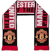 Manchester United FC Authentic EPL "Pride Of The North" Scarf,red,black,white,4.5 ft long