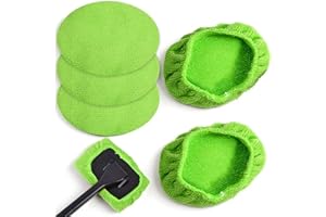 SKRFREN 5 PCS Car Care Microfiber Cloths for Windshield Cleaner, Microfiber Cleaning Cloth for Windshield Cleaning Tool Interior Car Window Cleaner Washing Bonnets, Reusable Window Washing Pads Cover Kit