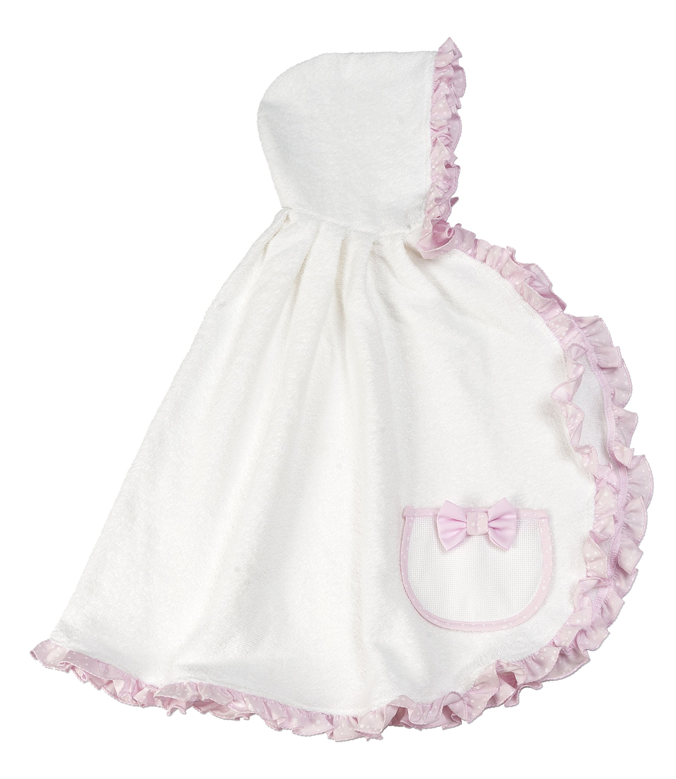 AGOFIL Baby Girls Small Cape, White and Pink, One Size