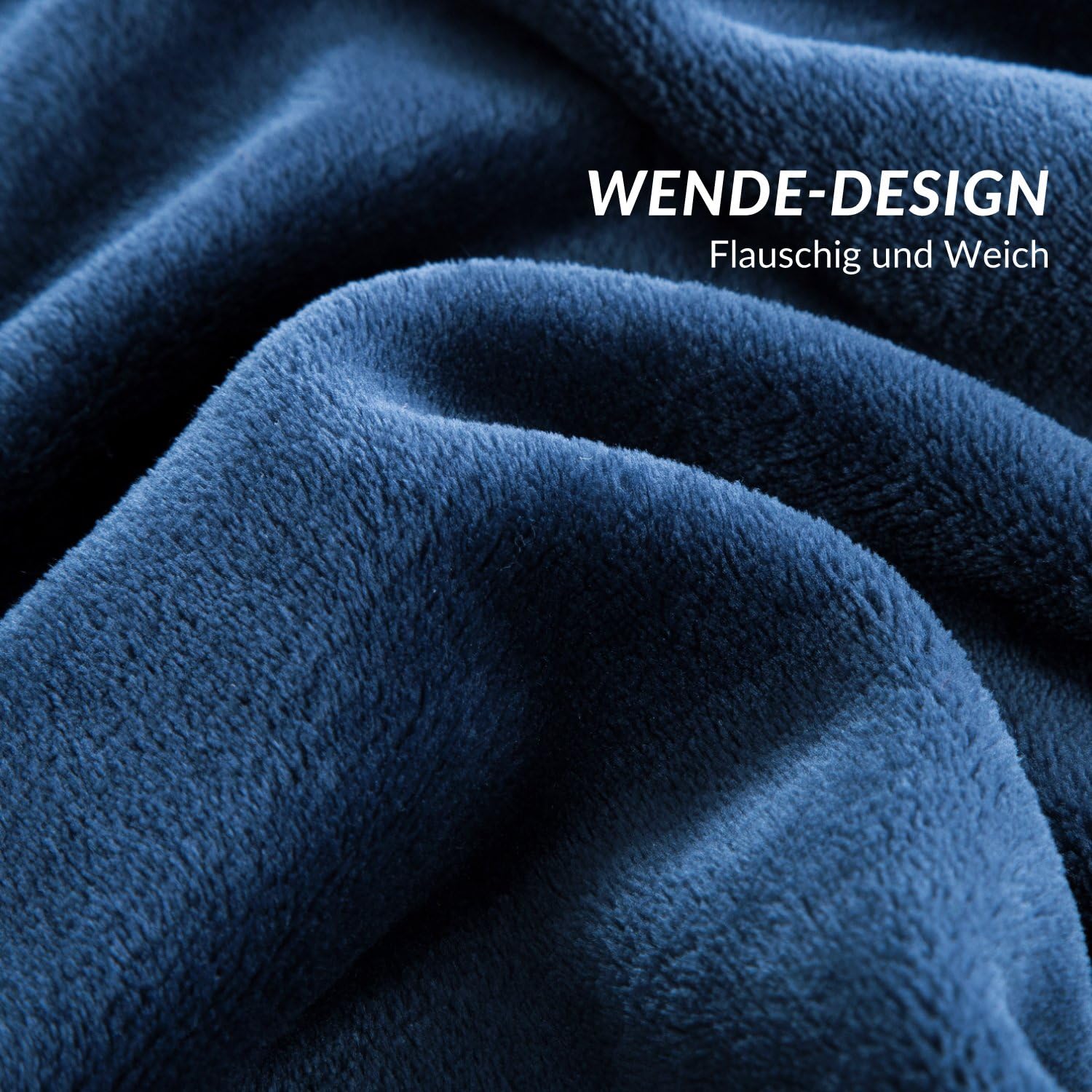 Bedsure Fleece Blanket Queen Size Navy Lightweight Super Soft Cozy Luxury Bed Blanket Microfiber: Home & Kitchen