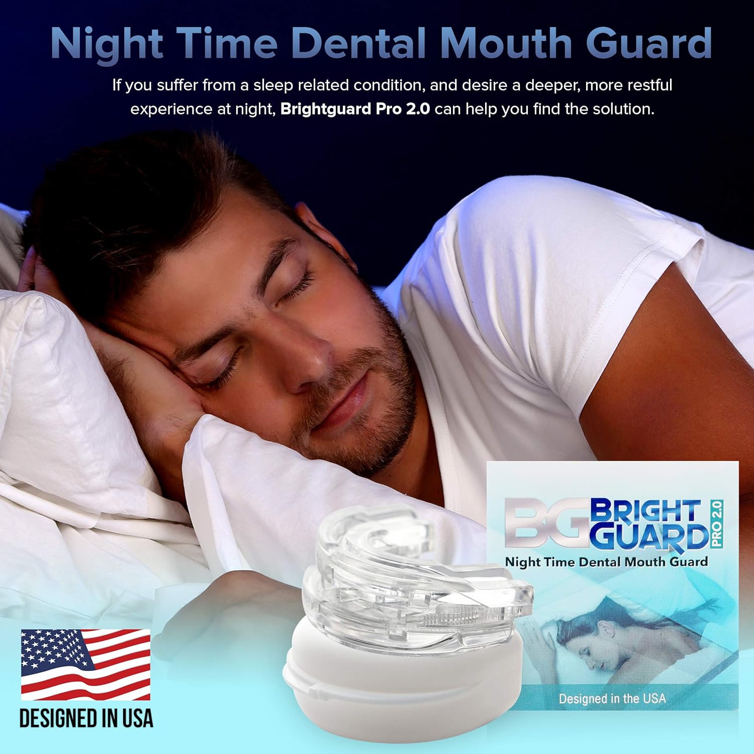 Bright Guard 2.0 Adjustable Night Sleep Aid Bruxism Mouthpiece Mouth Guard : Beauty