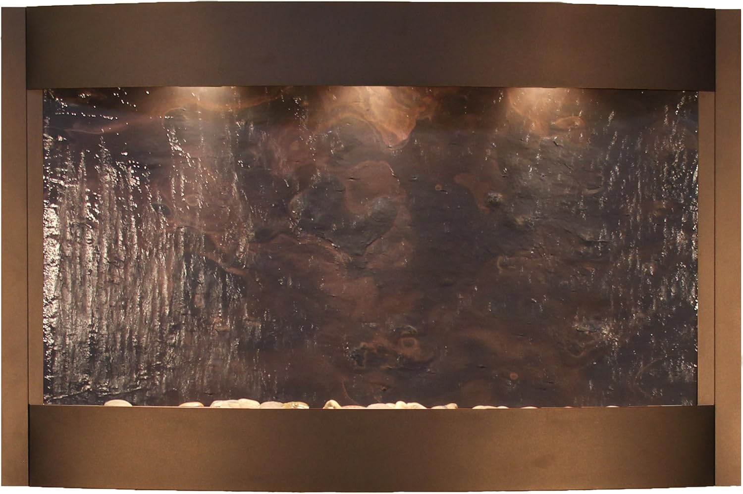 Calming Waters Water Feature with Multi-Color Featherstone (Antique Bronze): Home & Kitchen