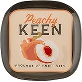 Karma, Enamel Trinket Tray, Square Colorful Ring Bowl, Jewelry Dish Tray for Rings Bracelets Necklace, Small, Peach