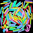 JOYIN 100 Mini Glow Sticks(1.7"), 8 Colors, Glow in The Dark for Easter Eggs Party Favors,Easter Basket Stuffer Party Pack, Weddings Classroom Decorations Prizes