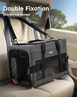 Pecute Cat Carrier XL Extra Stable Handbag with Safety Belt Breathable Mesh for view 8