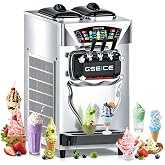 GSEICE Commercial Soft Serve Ice Cream Machine 3 Flavor | 3 Flavor