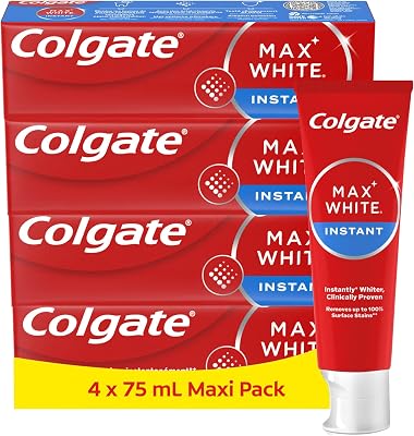 Dentifrice Blancheur Max White Optic, Lot de 4 x 75 ml