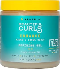 Alaffia Beautiful Curls Hair Gel for Wavy & Curly Hair, 8 Oz | Curl Defining Gel with Coconut Oil for Hydrating Waves, Loose 