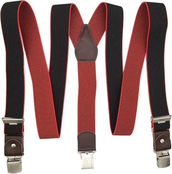 Amazon Mendeng サスペンダー メンズ 弾性 35mm Y型 調節可能 ブラック 黒 無地 強い おしゃれ 結婚式 吊りバンド ポルスター クリップ ビジネス用 紳士の選択 正式 贈り物 人気 プレゼント ネクタイ 通販