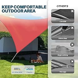 Coarbor 10'x10'x10' Sun Shade Sail Triangle Heavy