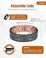 Jecanori 3X Lymph Drainage Copper Magnetic Bracelet Men 57 Magnets 3500G view 5