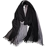 silk seduction bamboo cotton Fashion Lightweight Travel Scarf,Gradient Two-tone Four Season Scarf Shawl Beach Gauze