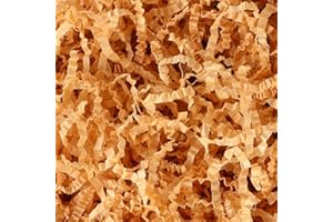 Cgzwxjin Crinkle Cut Paper Shred Filler (1/2 LB)，Crinkle Paper for Gift Box, Shredded Paper Filler, Gift Basket Filler,Gift Wrapping - Brown