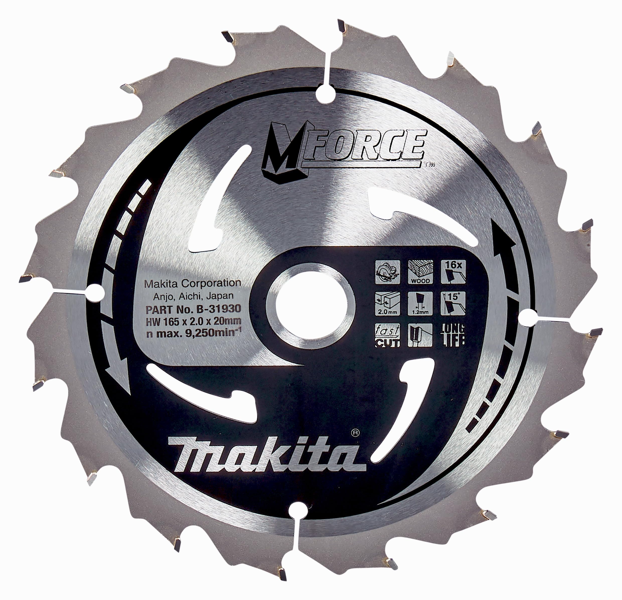 Makita B-31930 MForce Saw Blade 165x20x16T