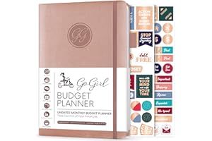 GoGirl Budget Planner – Monthly Financial Planner Organizer Budget Book. Expense Tracker Notebook Journal to Control Money, Compact (Rose Gold)