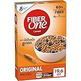 Fiber One Original Bran Cereal, High Fiber, Whole Grain, 19.6 oz | 65% Daily Value of Fiber, Glp-1 Friendly, Excellent Source of Iron &amp; Vitamin B12, 18G Whole Grain