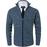 Vcansion Men's Classic Cardigan Sweaters Stand Collar Slim Fit Casual Knitted Sweater