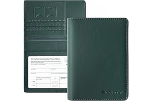BAPHITY Premium Leather Passport Holder for Travel - RFID Blocking Passport Wallet for Men & Women, Passport Cover with Card Slots, ID Window - Business Travel, Airport Security, Gift for Travelers
