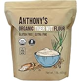 Anthony's Organic Tiger Nut Flour, 1 lb, Gluten Free, Non GMO, Paleo Friendly
