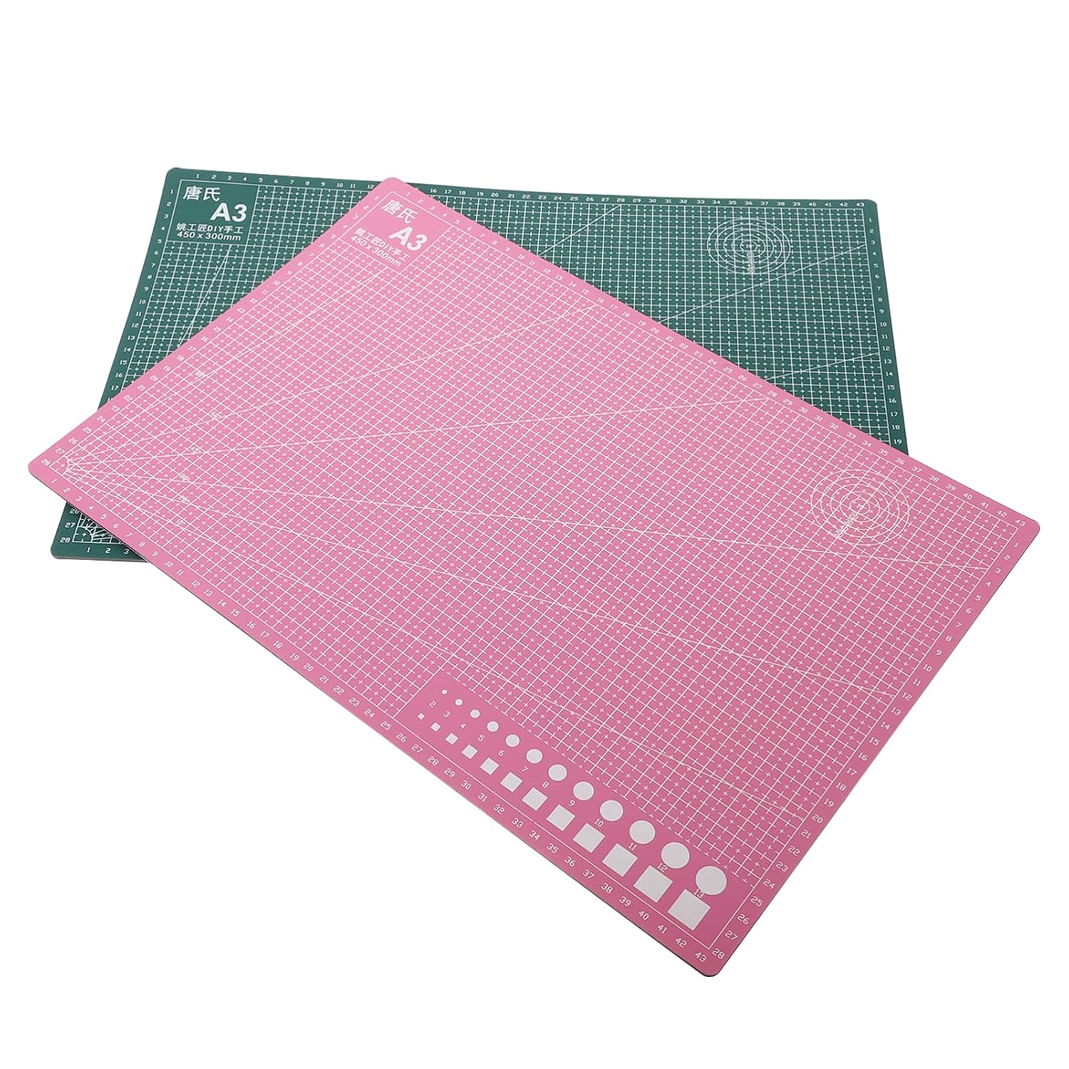 ARTIBETTER 2pcs Double Sided Cutting Mat Sewing Cutting Board A3