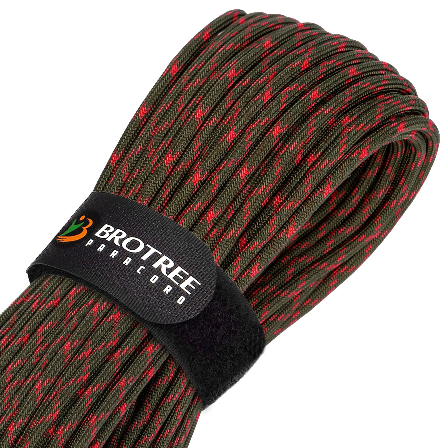 Brotree Paracord 4mm 30M 9 Strands 100% Nylon Rope Type 3 Parachute Cord for Outdoor, Bracelet, DIY - 280kg Breaking Load (Apocalypse)