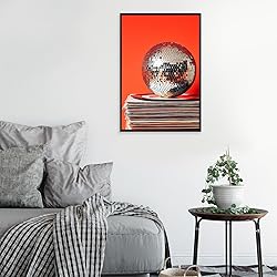 Vintage 70s Disco Ball Wall Art Posters Trendy Red