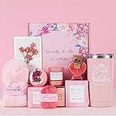 Gifts Basket for Women,Birthday Gifts for Women Self Care Gift Bath Relaxing Gift Holiday Gifts Birthday Presents Unique Female Friendship Gifts Happy Birthday Idea Box for Mom Sister Wife (Pink)