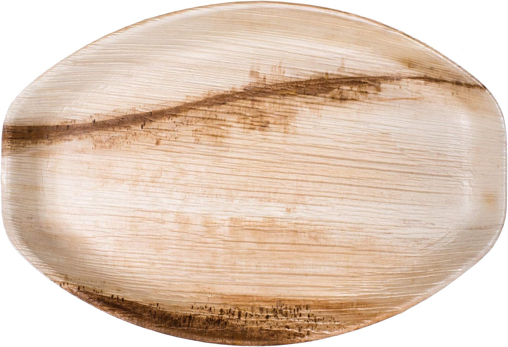 15" Oval Palm Leaf Serving Trays Platters - Pack of 5 - Disposable, Compostable, Natural, Tree Free, Sustainable, Eco-Friendly - Fancy Rustic Party Dinnerware and Utensils Like Wood, Bamboo