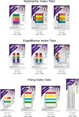 Snopake Index Tab PageMarkers 160 Tabs 45x8 mm Assorted Colours view 5