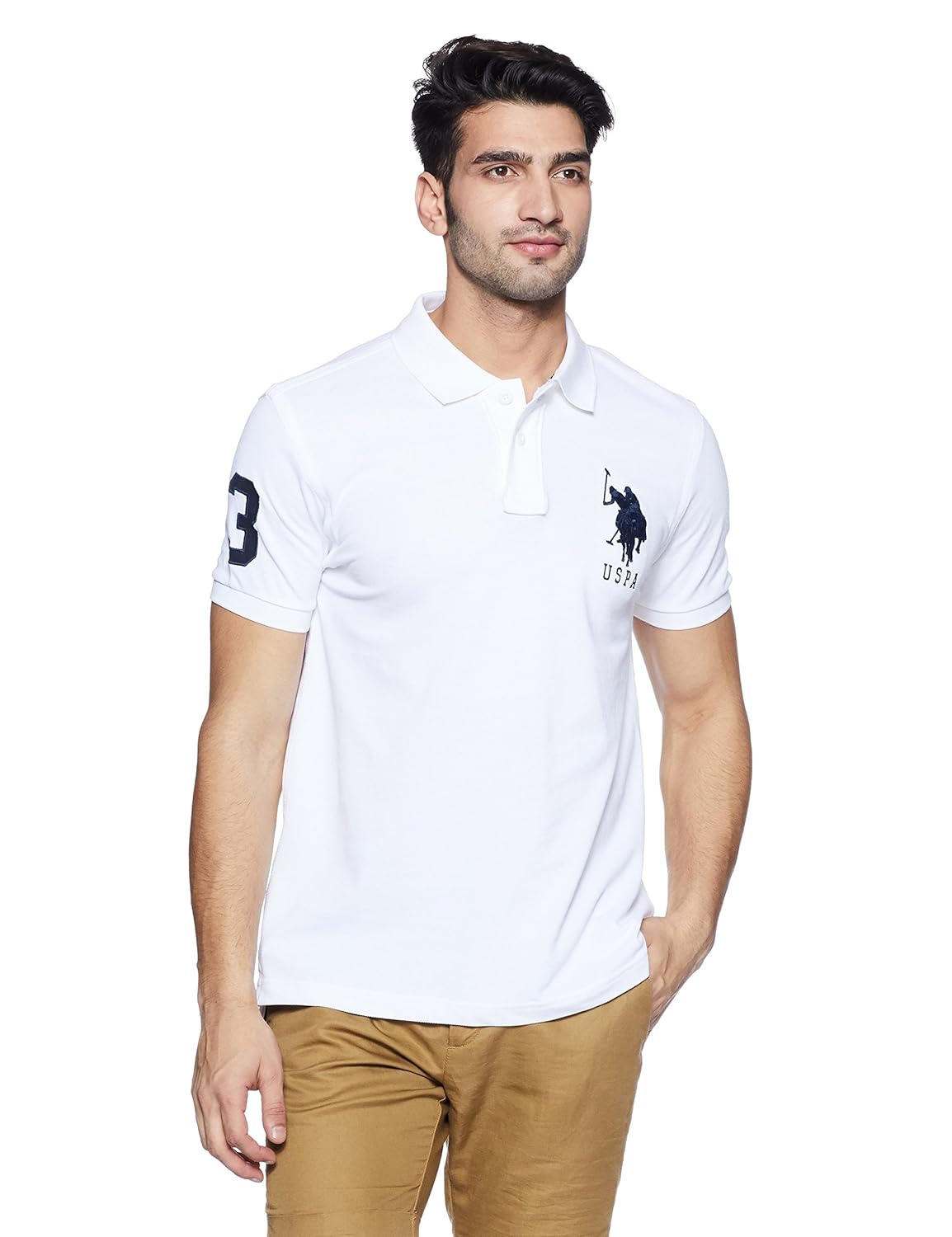 us polo association men's solid regular fit polo