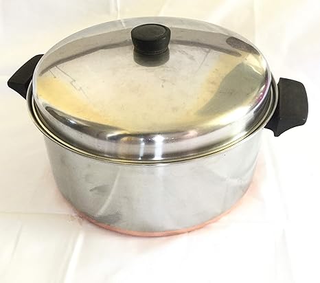 Amazon Com Revere Ware Copper Maid 6qt Stock Pot Dutch Oven Domed Lid Kitchen Dining