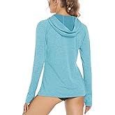 MAGCOMSEN Women's Sun Protection Hoodie Shirts UPF 50+ Long Sleeve Top Quick Dry Lightweight for Hiking Athletic