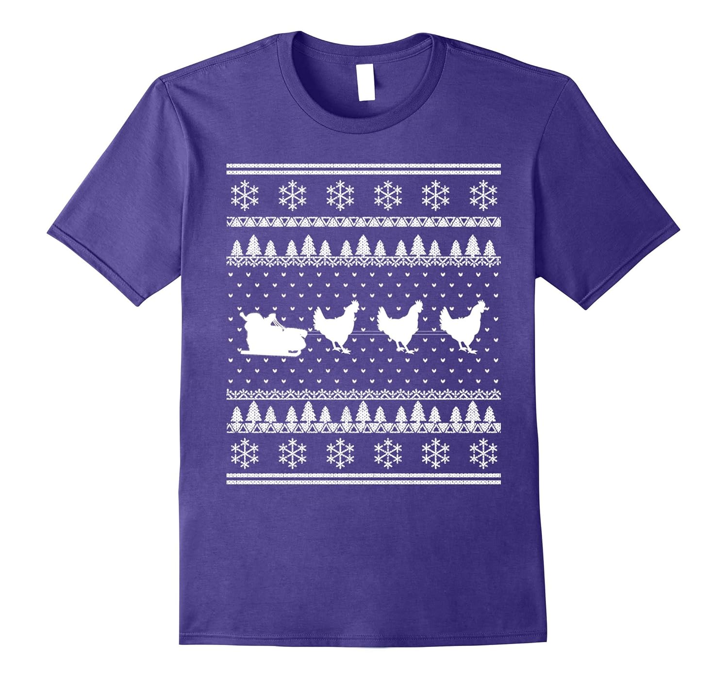 Chicken Ugly Christmas Sweater T-shirt, Funny Chicken Gift-Rose