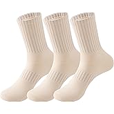 MAGIARTE Womens Athletic Cotton Crew Socks Moisture Wicking Breathable Sports Casual Socks for Women 3/5-PACK