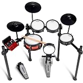 Alesis Nitro Pro Electric Drum Set | 10" Dual Zone Snare, 8" Dual Zone Toms, 10" Cymbals, 500+ BFD Sounds, Bluetooth, Drumeo, USB MIDI, Double Kick Compatible