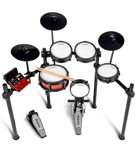 Amazon.com: Alesis Nitro Max Mesh Electronic Drum Set and PDP 800 Series Double Bass Pedal Bundle : Musical Instruments